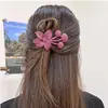 Pinza para el Cabello Pinza de Pato con Flor Grande Pinza de Garra Popular Estilo Tendencia para Mujeres Nuevo Accesorio para el Cabello Parte Trasera de la Cabeza Venta al por Mayor