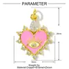 Collar con Colgante de Mariposa Corazón Hueco Goteo de Aceite Transfronterizo Zircón de Cobre Pendientes de Ojo de Diablo Pulsera Accesorios de Joyería para Mujer