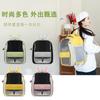 Bolsa Transportadora para Gatos para Uso al Aire Libre, Portátil, Cómoda, Transpirable, Mochila de Doble Hombro para Mascotas para Gatos y Perros, Admite Personalización