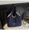 Bolso Texturizado Estilo Coreano Transfronterizo Estilo Perezoso 2026 Nuevo Gran Capacidad Casual Invierno Rayado Bordado Bolso de Hombro