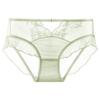 Ropa Interior Sexy de Encaje Francés Transparente de Malla Amigable con la Piel Deseo Puro Entrepierna de Seda de Morera Bacteriostática Estilo Nacional