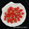 ABS Alto Brilho Cereja Vermelho Meio Furo Agulha Única com Acessórios de Diamante Atacado DIY Presente Artesanal Decoração Contas Soltas Penduradas Atacado