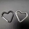 Mosquetón en blanco con forma de corazón, hebilla de resorte de corazón de aleación de aluminio, accesorio para ropa colgante DIY