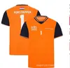 Verão 2023 novo traje de corrida F1 de manga curta uniforme da equipe Red Bull camiseta casual de poliéster com impressão 3D