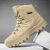 Talla Grande Entrenamiento Salvaje al Aire Libre Botas de Combate Desértico de Caña Alta Entrenamiento Zapatos para Hombre Zapatos de Senderismo para Hombre Tenis de Exterior