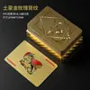Cartas de póker doradas plástico PVC alto valor de color impermeable anti-plegado lujo local cartas de póker doradas resistentes al desgaste sucias lavables K viejo