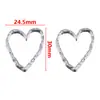 2 Colgantes de Anillo de Acero Inoxidable 304 con Corazón Hueco de Múltiples Estilos, Joyería y Accesorios de Ropa DIY Simples y Versátiles