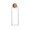 Tarro de Vidrio Transparente de Corcho Esférico Tarro Sellado para Té de Corcho de Bola Tarro de Almacenamiento para Bar Botella de Vidrio de Boca Ancha para Té de Frutas