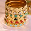 Europa y Estados Unidos al por mayor transfronterizo al por mayor para mujer joyería de alta calidad que no se decolora pulsera de acero de titanio chapada en oro para mujer
