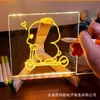 Prancheta de Desenho Luminosa Infantil DIY Transparente Acrílica Apagável Brinquedo Educacional para Treinamento de Pensamento e Desenho Infantil