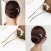 Accesorios para el cabello de aleación de zinc cuentas en forma de U pasador de pelo pasador de pelo moderno simple cabeza de bola placa artefacto para el cabello pasador cinco cuentas accesorios para el cabello