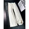 Pantalones de traje anchos americanos transfronterizos Primavera y Otoño Casual Diseño de cordón Rayas Unisex Sueltos Sensación relajada Pantalones largos Modernos