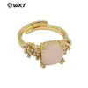 WT-R449 Design de Nicho Personalizado Moda Feminina Transfronteiriço Primavera e Verão Novo Anel de Pedra Natural