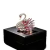 Broche de Animal de Cristal, Ropa de Noche de Alta Gama para Mujer, Accesorio de Lujo Ligero, Pin Único, Pin de Solapa para Traje, Cisne