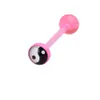 Barra para piercing de cuerpo humano transfronteriza, piercing acrílico para la lengua, acero inoxidable, joyería de Halloween, adornos perforados para la lengua al por mayor