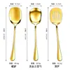 Fabricante directo de cucharas para servir de acero inoxidable 410 en stock. Cucharas dosificadoras de autoservicio para el hogar, cucharas para servir y juegos de utensilios de cocina