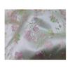 Tecido jacquard de seda dourada com estampa de flor de ameixa e fundo verde claro, tecido tingido em fio para vestido retrô de primavera e outono, cheongsam, roupas, bolsas