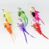 Pájaro de simulación con plumas, pájaro de color urraca, pájaro blanco, decoración de jardín para jardinería, alambre de atar para palomas
