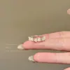 Luz Suave en las Yemas de los Dedos~Anillo Abierto Apilable con Piedra Ojo de Gato en Forma de Corazón para Mujer, Anillo para Dedo Índice de Diseño Nicho con un Toque de Alta Gama