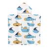 Capa con Capucha de Playa Marina para Niños, Toalla para Cambiarse en la Playa, Toalla de Baño y Bata Portátil Estampada para Nadar