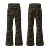 Ropa Muxi #Estilo Urbano Americano Elásticos Casuales Ropa de Trabajo Casual de Pierna Ancha Hacia Abajo Pantalones Camuflaje Sueltos Largos para Exteriores Hombres