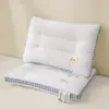 Nueva Almohada Media de Color Sólido de Algodón de Seda de Pluma Grado A Premium para Estudiantes, Núcleo de Almohada Individual Bajo de Hotel para Dormir Cómodamente, Una Pieza Envío Directo