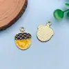 Mezcla 12 Ardilla de Goteo de Aceite de Dibujos Animados Piña de Pino Colgante de Aleación Accesorios de Bricolaje Colgante Pequeño de Goteo de Aceite de Aleación
