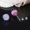 Pendientes sencillos de resina rosa estilo Mori, elegantes, dulces y exquisitos, con clip para orejas pequeño, personalizados, combinables y modernos.