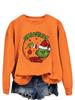 Vibras de Navidad europea y americana Grinchmas Estampado divertido del Grinch suéter de moda nuevo para mujer top versátil
