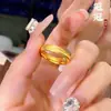 Pulseira de Olho de Gato de Latão Banhado a Ouro, Artesanato Fino, 6m, para Mulheres, Fashion, Luxo Leve, Sensação de Alto Padrão, Pulseira Dourada Que Não Desbota Facilmente, Escovada e Brilhante