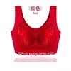 Sujetador Inalámbrico de Encaje Fino para Tallas Grandes de Mujer, Talla Grande, Push-Up, Anti-Caída, Sujetador sin Tirantes, Camisola