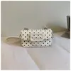 Bolsa Quadrada Pequena Super Moderna de Bolinhas de Nicho Fofa para Mulheres, Bolsa Transversal, Bolsa de Mão Pequena de Alto Padrão, Bolsa Tofu Fashion e Versátil