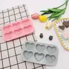 Molde de Chocolate com Seis Furos Molde para Pudim Bolo Doce Pequeno 6 Corações Conectados de Silicone Molde para Bolo Atacado