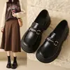 Mocasines para Mujer 2026 Nueva Primavera Suela Suave Antideslizante Estilo Británico Slip-On Zapatos Pequeños de Cuero Planos Versátiles Zapatos Individuales
