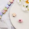 Flor de Cinco Pétalos Dibujo Animado Cuentas Espaciadoras Cadena para Teléfono Móvil Accesorios Cuentas Espaciadoras Aleación Colorida Accesorios DIY Joyería Colorida