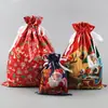 2026 Novo Saco com Cordão para Presente de Natal da Amazon Saco de Presente de Natal Decoração de Natal Saco de Doces