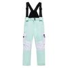 Venta directa de fábrica nuevos pantalones de esquí con peto de tabla simple y doble para niños, engrosados, impermeables, a prueba de frío para pistas de nieve y cálidos, pantalones de nieve para niños