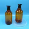 Botellas al por mayor en stock de 500 ml para champú y gel de ducha, Botellas de plástico PET para desinfectante de manos, Botellas ámbar, Botellas exprimibles para líquidos