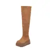 Botas de Neve Espessas de Uso Duplo para Mulheres, Novo Estilo Inverno 2026, Sola Grossa, Forradas com Lã, Botas Longas Quentes para Montaria
