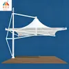 Techo de doble cubierta de estructura de membrana de villa de fábrica, dosel de membrana paisajístico para caseta de guardia, sombrilla de membrana tensada para zona escénica de playa