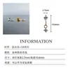Pendientes de Aleación de Titanio F136 con Colgante de Piedra Kite de Circonita, Elegantes Clavos para Cartílago con Rosca Interna, Joyería para Piercings de Titanio G23
