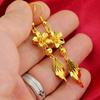 Pendientes de borla de oro imitación vietnamita al por mayor Versión coreana de moneda europea pendientes largos dorados para mujer pendientes de cobre chapados en oro mujer
