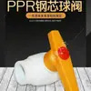 Válvula de Bola PPR Válvula de Núcleo de Acero Conector de Interruptor 20 4 Puntos 25 32 Tubería de Suministro de Agua de Plástico Accesorios Válvula de Bola PPR