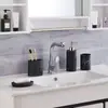 Hotel Estrella Juego de Artículos de Baño de Resina Varios para Habitación de Huéspedes Baño de Mármol Juego de Cinco Piezas para Inodoro