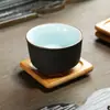 Porta-copos de Chá, Tapete de Chá Kung Fu, Conjunto de Porta-xícaras de Chá, Bandeja de Chá, Tapete de Isolamento Térmico, Tapete de Bambu, Bandeja de Chá, Acessórios para Cerimônia do Chá, Utensílios de Bambu