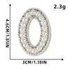 Números 0~9 electrochapados con incrustaciones de diamantes, piezas accesorias para zuecos estilo Chanel DIY, dijes para zapatos y decoraciones para fundas de teléfono
