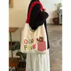 Bolsa de Tote Bordada con Oso Lindo Estilo Japonés para Mujer, Bolso de Hombro de Felpa de Gran Capacidad para Otoño e Invierno, Bolso Chaleco Versátil para Viajes Diarios