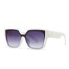 Comercio Exterior Explosiones Transfronterizas Gafas de Sol Modernas Fotografía Callejera Europea y Americana Modelo Rojo de Internet Gafas de Sol Cuadradas Femenino S2F