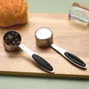 Cuchara de Acero Inoxidable Cuchara Medidora 1/8 taza 30ml Cuchara para Café Cuchara para Leche en Polvo Cucharadita Cuchara Medidora de Acero Inoxidable Mango con Escala