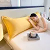 Juego de Fundas para Almohadas Dobles Largas de Color Sólido 1.5m Fundas de Almohada Algodón Nube 1.2m Rellenos de Almohada Extendidos 1.8m Pareja